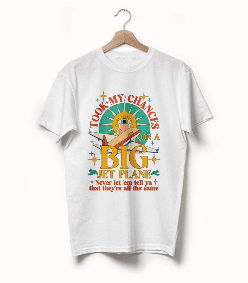 Took My Chances On A Big Jet Plane - Led Zeppelin T-shirt