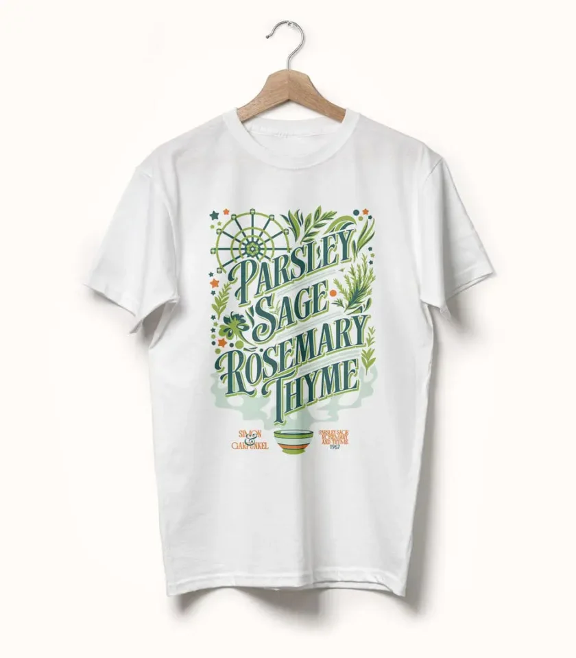 Scarborough Fair • Simon & Garfunkel • Typography Tee