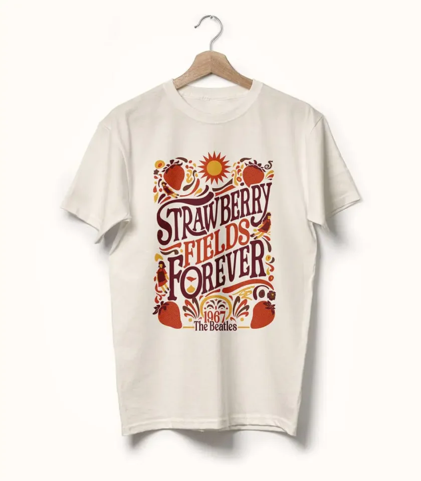 Strawberry Fields Forever • The Beatles • Typography Tee