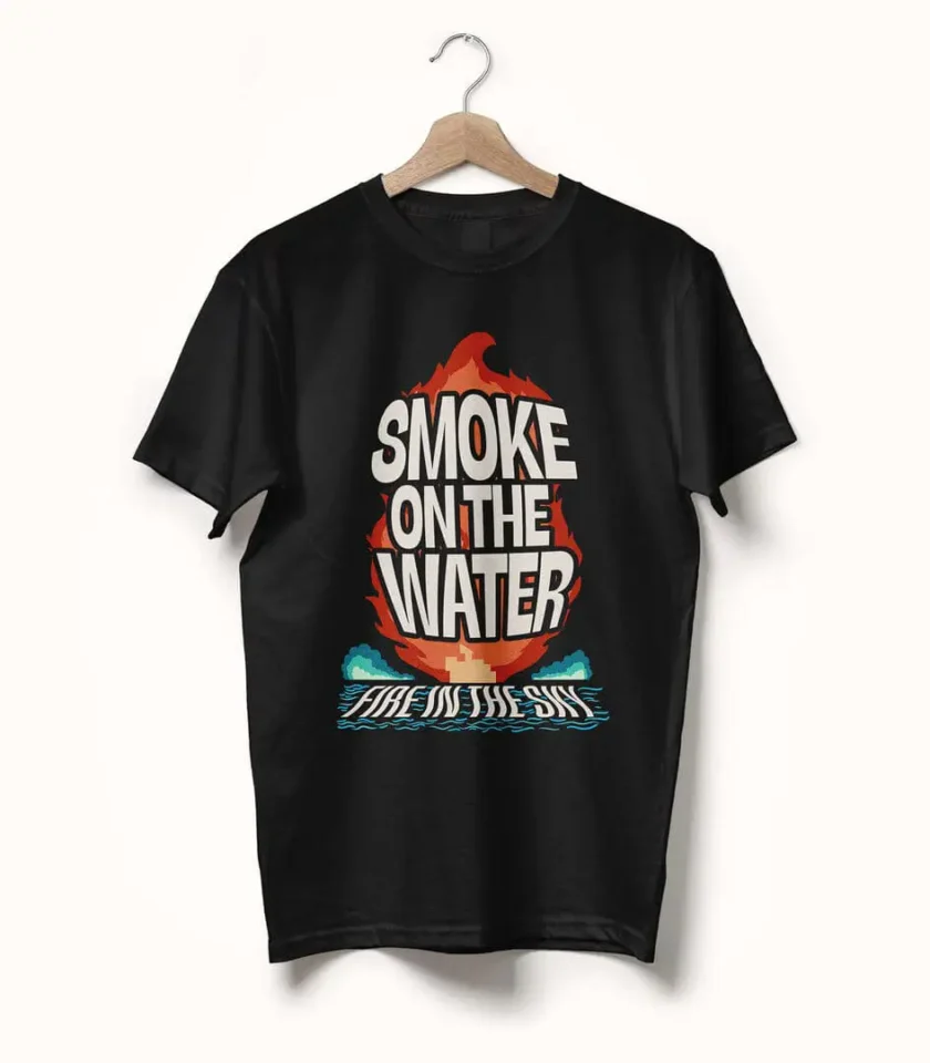 Smoke On The Water • Deep Purple • Typography Tee